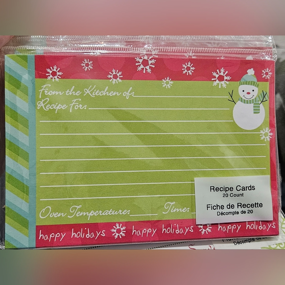 12 packages of recipe cards